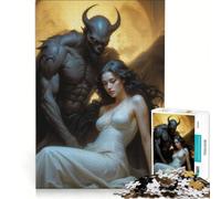 Rompecabezas para Adultos de 1000 Piezas La Reina de Las Pesadillas Ángel y Demonio Juego práctico difícil y desafiante Toda la Familia 38x26cm
