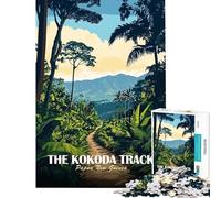 Rompecabezas para Adultos de 1000 Piezas La Ruta de Kokoda Papúa Nueva Guinea Juegos Familiares educativos desafío Juguete Regalos para Mujeres y Hombres decoración de Pared (tamaño 38x52cm)