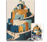 Rompecabezas para Adultos de 1000 Piezas, La Torre de Babel, Juego Imposible, Corte de precisión, Regalo de Amigo Secreto, tamaño 38x52cm