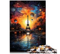 Rompecabezas para adultos de 1000 piezas, la Torre Eiffel de París, competencia de velocidad de mano, divertidos rompecabezas de 14.9 x 20.4 pulgadas para adolescentes de 14 años en adelante