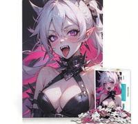 Rompecabezas para Adultos de 1000 Piezas La Vampira Loca Selene Juegos Divertidos antiestrés con Piezas de Formas aleatorias Que encajan Perfectamente 38x52cm
