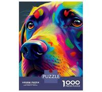 Rompecabezas para Adultos De 1000 Piezas Labrador Colorful Rompecabezas para Adultos Juegos De Relajación Decoración De Pared Desafío Educativo 70x50cm/1000pcs