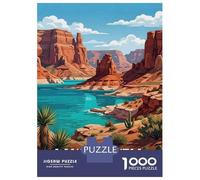 Rompecabezas para Adultos De 1000 Piezas Lake Powell USA Landscape Illustration Rompecabezas para Adultos Juegos Familiares Montaje De Patrones Cumpleaños Y Navidad 52x38cm/1000pcs