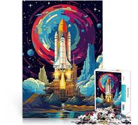 Rompecabezas para Adultos de 1000 Piezas Lanzamiento del Transbordador Espacial Juego Educativo Familiar Regalo Divertido 52x38cm