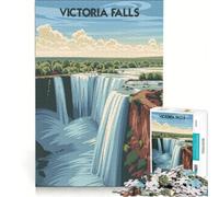 Rompecabezas para Adultos de 1000 Piezas Las majestuosas Cataratas Victoria Juegos Divertidos Carrera de Velocidad colección de Artistas Bellas Artes 38x52cm