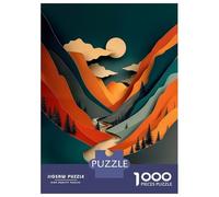 Rompecabezas para Adultos De 1000 Piezas Layered Mountain Landscape with Winding Road Rompecabezas para Adultos Juegos Relajantes Decoración del Hogar Desafío Educativo 38x26cm/1000pcs