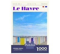 Rompecabezas para Adultos De 1000 Piezas Le Havre France Travel Art Rompecabezas para Adultos Juego De Ingenio Aliviador del Estrés Actividades Divertidas En Casa 70x50cm/1000pcs