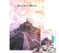 Rompecabezas para Adultos de 1000 Piezas Le Mont Saint Michel Juguete para Adultos para armar Ideal para Pasar el Tiempo en casa Durante Las Vacaciones Un Gran Regalo para los Amantes de los