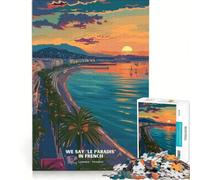 Rompecabezas para Adultos de 1000 Piezas Le Paradis en francés, Juego Familiar, antiestrés, cumpleaños y Navidad 38x52cm