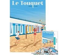Rompecabezas para Adultos de 1000 Piezas Le Touquet Paris Plage Art Juego práctico Desafío de Inteligencia Cerebral Juguetes adictivos Regalos de cumpleaños Regalos para Mujeres Tamaño 38x26cm