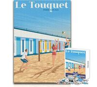 Rompecabezas para Adultos de 1000 Piezas: Le Touquet, París, Playa, Arte, Juegos relajantes, Vacaciones en casa, Pasar el rato, Regalos para el Amigo Secreto, Tamaño 38x26cm