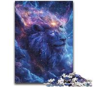 Rompecabezas para Adultos de 1000 Piezas, León Cósmico, para Mayores de 14 años, Juego de Preguntas, Actividades Divertidas en casa, Regalo de cumpleaños, Regalos de Viaje, 50x75cm