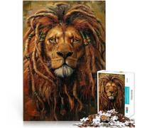 Rompecabezas para Adultos de 1000 Piezas León Rastafari de Jamaica Juguete Educativo de Aprendizaje Regalo de cumpleaños 38x26cm
