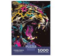 Rompecabezas para Adultos De 1000 Piezas Leopard Wall Art Print Rompecabezas para Adultos Juego Familiar Vacaciones En Casa Matar El Tiempo Gran Regalo para Jugar 52x38cm/1000pcs