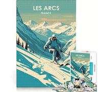 Rompecabezas para Adultos de 1000 Piezas, Les Arcs, Francia, Juegos relajantes, Actividades Divertidas para Hacer en casa, fortalece el Amor Entre Parejas 38x52cm