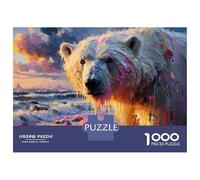 Rompecabezas para Adultos De 1000 Piezas Let Me Be A Polar Bear Who Loves Color Rompecabezas para Adultos Juego Familiar para Aliviar El Estrés Cumpleaños Y Navidad 38x26cm/1000pcs