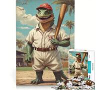 Rompecabezas para Adultos de 1000 Piezas Leyenda del Estadio de Dinosaurios Juego Interactivo Actividades Familiares Lista de Deseos con Papá Noel 50x75cm
