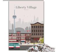 Rompecabezas para Adultos de 1000 Piezas Liberty Village en Toronto, Ayuda al Cerebro a ejercitar, Juguetes adictivos para Cultivar la Paciencia, decoración, 26x38cm