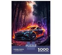 Rompecabezas para Adultos De 1000 Piezas Lightning Car in Forest Rompecabezas para Adultos Juegos De Relajación Regalo De Cumpleaños Regalos para Reducir El Estrés 70x50cm/1000pcs