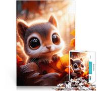 Rompecabezas para Adultos de 1000 Piezas Linda Ardilla en otoño Juguetes de Juego para Regalo Familiar para la decoración del hogar 38x26cm