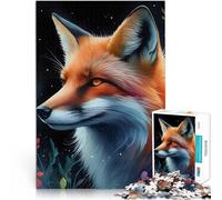 Rompecabezas para Adultos de 1000 Piezas Lindo Zorro Juguetes educativos de Aprendizaje Juegos Familiares Ideas de Regalos 38x52cm