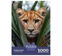 Rompecabezas para Adultos De 1000 Piezas Lion Cub Portrait in The Jungle Rompecabezas para Adultos Juegos Familiares Montaje De Patrones Cumpleaños Y Navidad 38x26cm/1000pcs