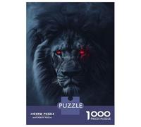 Rompecabezas para Adultos De 1000 Piezas Lion Dark Black Evil Glow Rompecabezas para Adolescentes Juego Familiar Carrera De Velocidad Manual Cumpleaños 52x38cm/1000pcs
