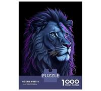 Rompecabezas para Adultos De 1000 Piezas Lion Face Rompecabezas para Adultos Juegos Relajantes Decoración del Hogar Desafío Educativo 52x38cm/1000pcs