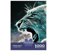 Rompecabezas para Adultos De 1000 Piezas Lion Fractal Rompecabezas para Adultos Juego De Ingenio Desafío Difícil Gran Regalo para Los Amantes De Los Juegos 38x26cm/1000pcs