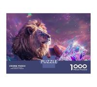 Rompecabezas para Adultos De 1000 Piezas Lion Holding Diamond Rompecabezas para Adultos Juego De Ingenio para La Diversión Familiar Actividades Divertidas En Casa, 38x26cm/1000pcs