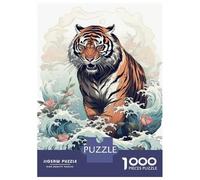Rompecabezas para Adultos De 1000 Piezas Lion In The Great Wave Rompecabezas para Adultos Juguete Decoración De Pared Mejora La Memoria 52x38cm/1000pcs