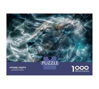 Rompecabezas para Adultos De 1000 Piezas Lion Spirit Animal Art Print Rompecabezas para Adultos Juegos Familiares Montaje De Patrones Cumpleaños Y Navidad 38x26cm/1000pcs