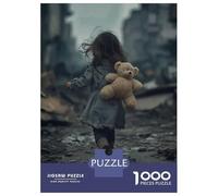 Rompecabezas para Adultos De 1000 Piezas Little Girl Running with Teddy Bear Rompecabezas para Adultos Juguete Decoración De Pared Difícil Difícil para Cumpleaños, Navidad 70x50cm/1000pcs