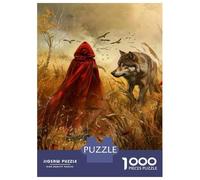 Rompecabezas para Adultos De 1000 Piezas Little Red Riding Hood A Tale of Friendship and Danger Rompecabezas para Adolescentes Juguetes De Bricolaje Corte De Precisión Difícil Y Desafiante 38x26cm/10