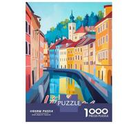 Rompecabezas para Adultos De 1000 Piezas Ljubljana, Slovenia Cityscape Rompecabezas para Adolescentes Juego Familiar Carrera De Velocidad Manual Cumpleaños 70x50cm/1000pcs