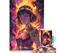 Rompecabezas para Adultos de 1000 Piezas: Llama Eterna Infierno de Neón de Hestia, Juego Educativo, Regalo de cumpleaños, Ideal para Decorar el Escritorio 50x75cm