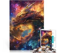 Rompecabezas para Adultos de 1000 Piezas Llamarada del dragón cósmico Alivio del estrés Cada Pieza es única: un desafiante y Divertido Juego Familiar 38x26cm