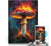 Rompecabezas para Adultos de 1000 Piezas Llamas abstractas de Hongos Juego Intelectual Cada Pieza es única: un desafiante y Divertido Juego Familiar 38x52cm