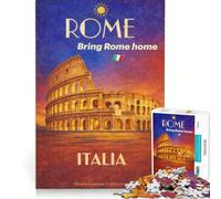Rompecabezas para Adultos de 1000 Piezas: Lleva Roma a casa, Juego Educativo, decoración del hogar, fortalece el Amor Entre Parejas 50x75cm