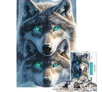 Rompecabezas para Adultos de 1000 Piezas Loba Madre y Cachorro Rompecabezas DIY para Adultos Juguetes para Decorar la Pared cumpleaños y Navidad (tamaño 38x52cm)