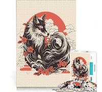 Rompecabezas para Adultos de 1000 Piezas, Lobo Amaterasu, Juego práctico, Pero Divertido y humorístico, Colección de Artistas, Bellas Artes 38x52cm