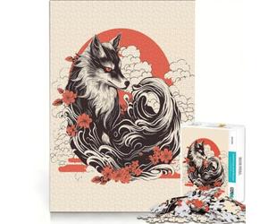 Rompecabezas para Adultos de 1000 Piezas, Lobo Amaterasu, Juego práctico, Pero Divertido y humorístico, Colección de Artistas, Bellas Artes 38x52cm