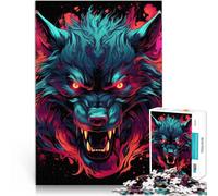 Rompecabezas para Adultos de 1000 Piezas Lobo Malo Juego Familiar para aliviar el estrés: desafío difícil Buen Regalo 38x26cm