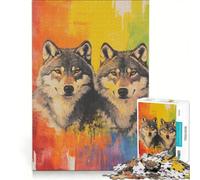 Rompecabezas para Adultos de 1000 Piezas Lobos Gays Juegos Familiares interacción Entre Padres e Hijos Regalos para Amigos y Familiares 50x75cm
