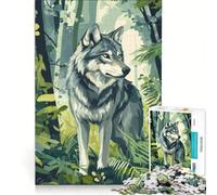 Rompecabezas para Adultos de 1000 Piezas Lobos Importante Juguetes antiestrés para la interacción Entre Padres e Hijos cumpleaños 38x26cm