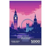Rompecabezas para Adultos De 1000 Piezas London City Retro Rompecabezas para Adultos Juegos Familiares Decoración Perfecta Cumpleaños Y Navidad 52x38cm/1000pcs