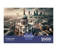 Rompecabezas para Adultos De 1000 Piezas London Cityscape with St Paul's Cathedral Rompecabezas para Adultos Juego De Ingenio Regalo De Cumpleaños Desafío Educativo 52x38cm/1000pcs