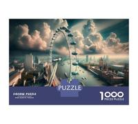 Rompecabezas para Adultos De 1000 Piezas London Eye Panorama Rompecabezas para Adultos Juego Práctico Corte De Precisión 38x26cm/1000pcs