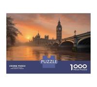 Rompecabezas para Adultos De 1000 Piezas London Sunset River View-1 Rompecabezas para Adultos Juguetes Antiestrés Decoración Actividades Divertidas En Casa 52x38cm/1000pcs