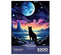 Rompecabezas para Adultos De 1000 Piezas Lone Wolf Fantasy Sunset Rompecabezas para Adultos Juguetes Antiestrés para La Diversión Familiar Desafío Educativo 70x50cm/1000pcs